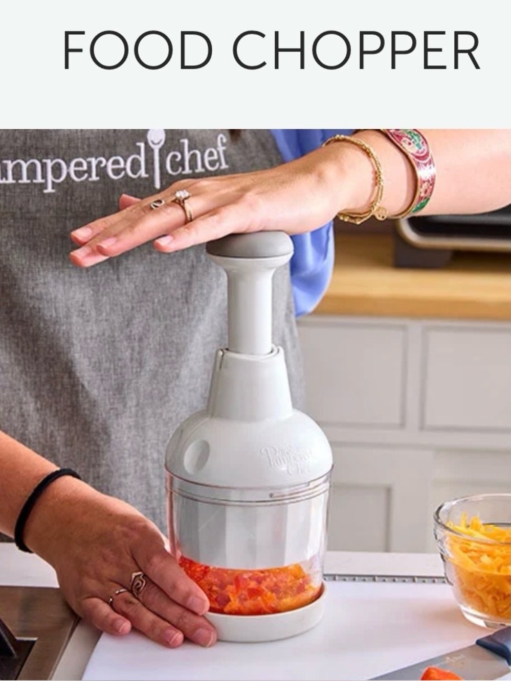 The Pampered Chef Food Chopper White 2585 NIB!